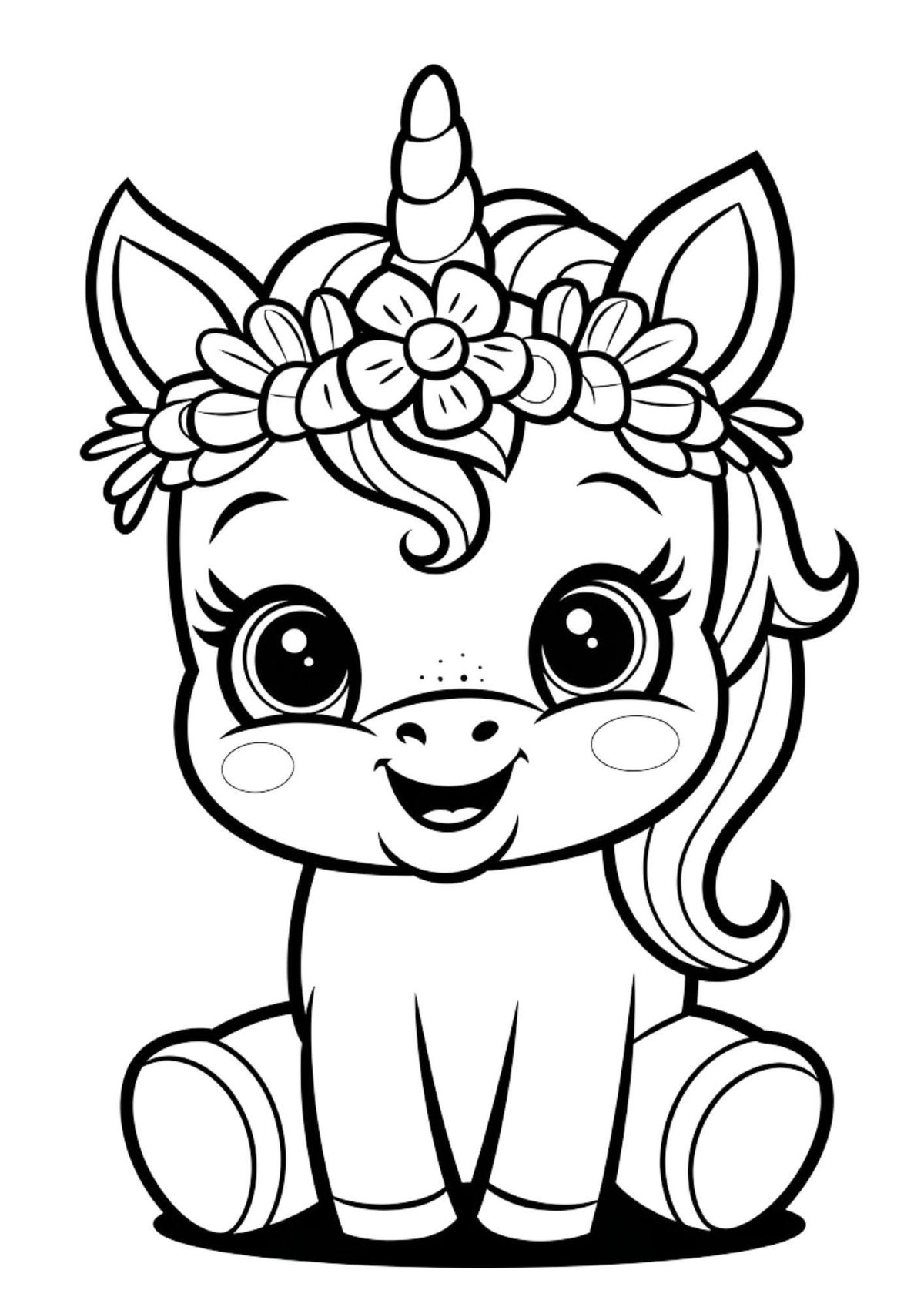 Featured Unicorn Coloring Page8
